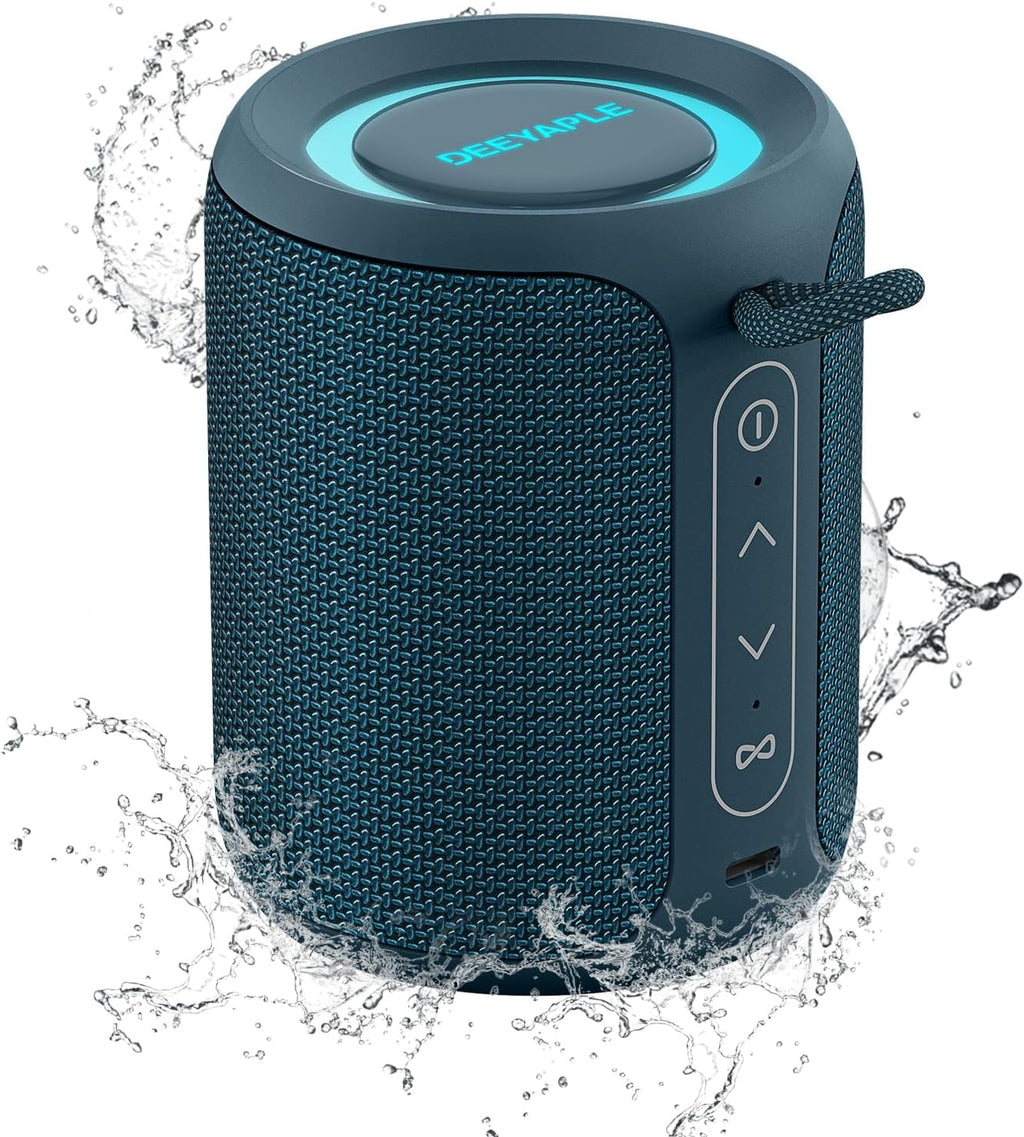 Portable Bluetooth Speaker – 15W Waterproof & Dustproof Wireless Speaker with TWS Stereo, LED Lights & Long Battery Life