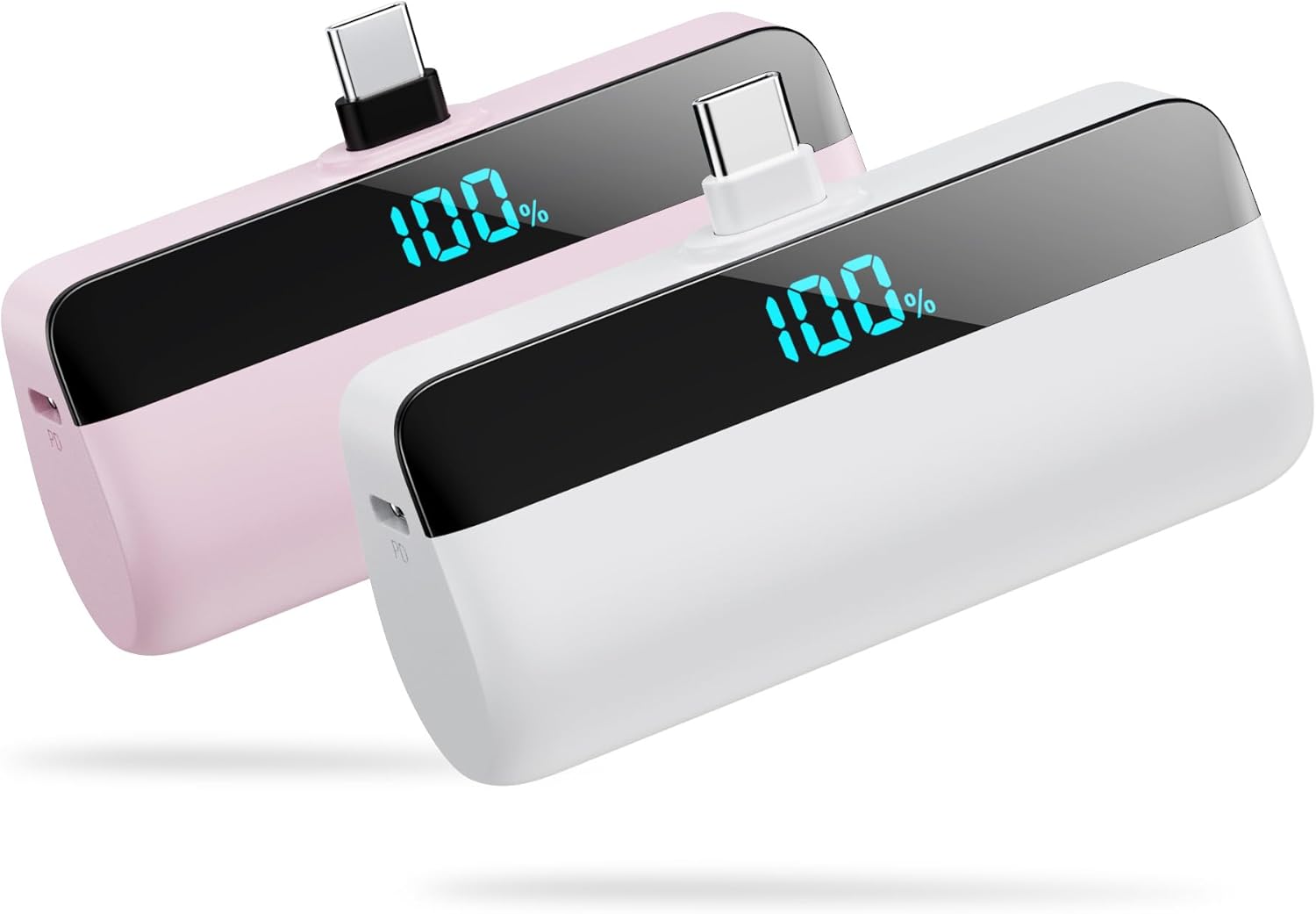 [2-Pack] Mini Portable Charger for Iphone 17/16/15,Upgraded 5500Mah PD Fast Charging USB C Power Bank,Travel Essentials Battery Pack for Iphone Galaxy Android