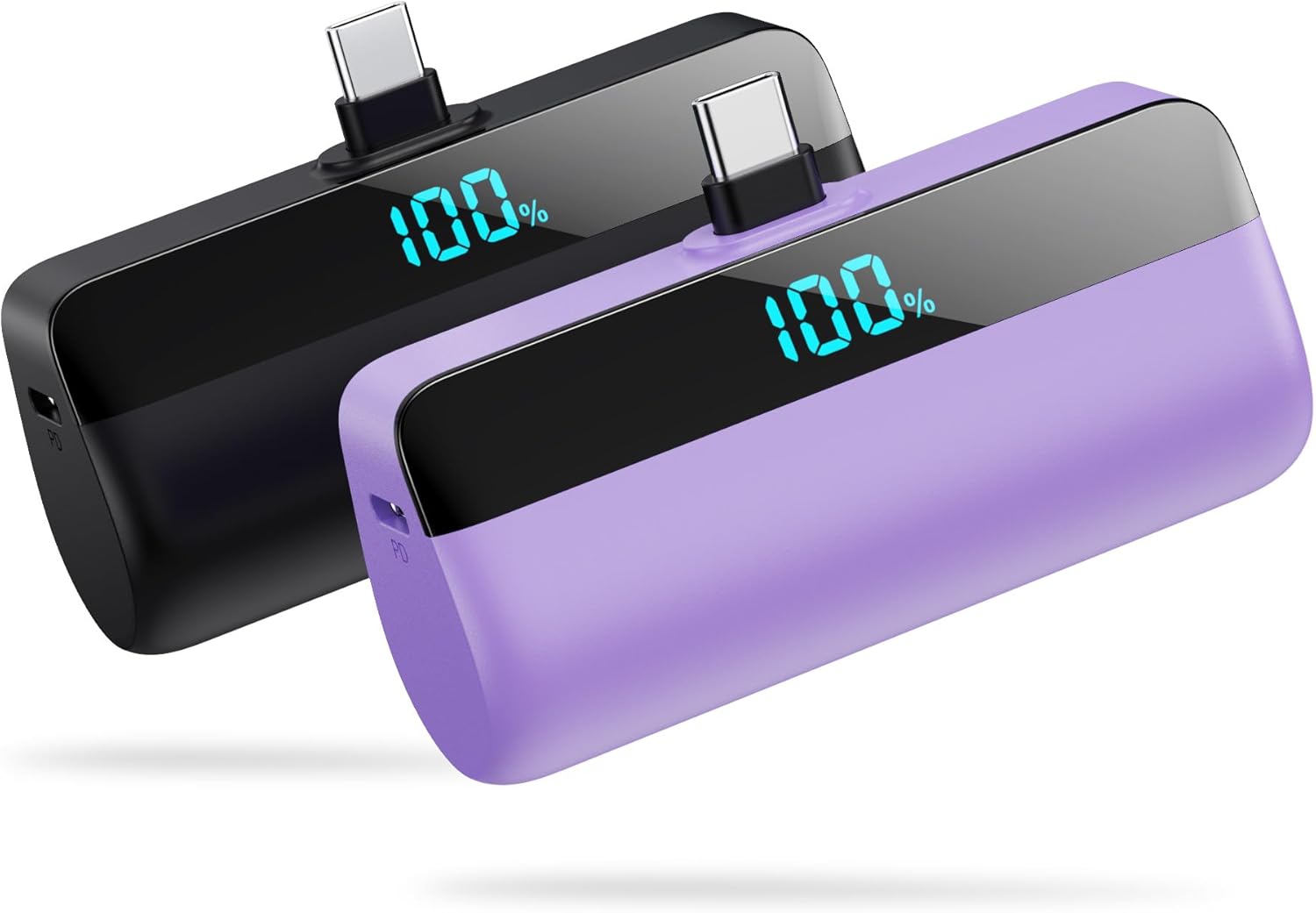 [2-Pack] Mini Portable Charger for Iphone 17/16/15,Upgraded 5500Mah PD Fast Charging USB C Power Bank,Travel Essentials Battery Pack for Iphone Galaxy Android