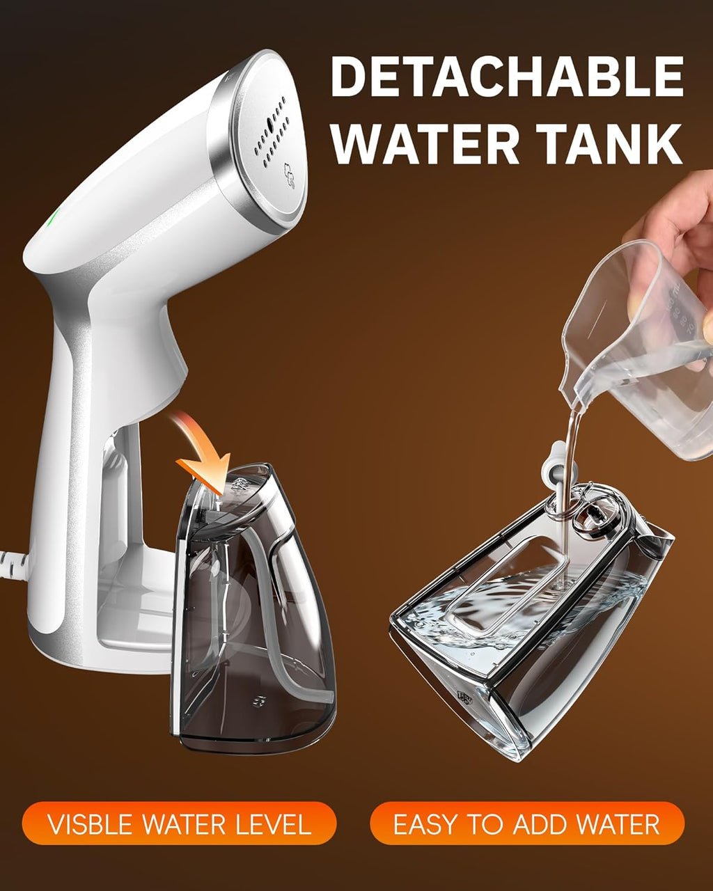 Portable Handheld Clothes Steamer – OGHom 1000W Powerful Fabric Steamer for Wrinkle Removal, Quick Heat-Up, Travel & Home Use