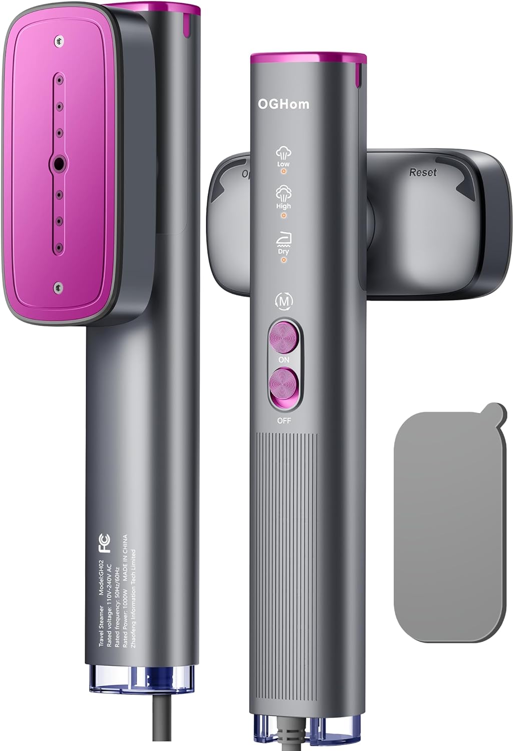 Portable Handheld Clothes Steamer – OGHom 1000W Powerful Fabric Steamer for Wrinkle Removal, Quick Heat-Up, Travel & Home Use