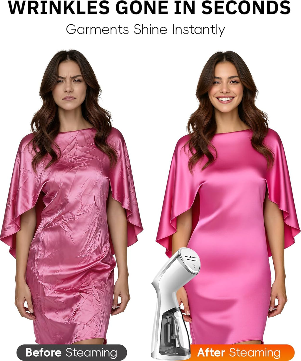 Portable Handheld Clothes Steamer – OGHom 1000W Powerful Fabric Steamer for Wrinkle Removal, Quick Heat-Up, Travel & Home Use