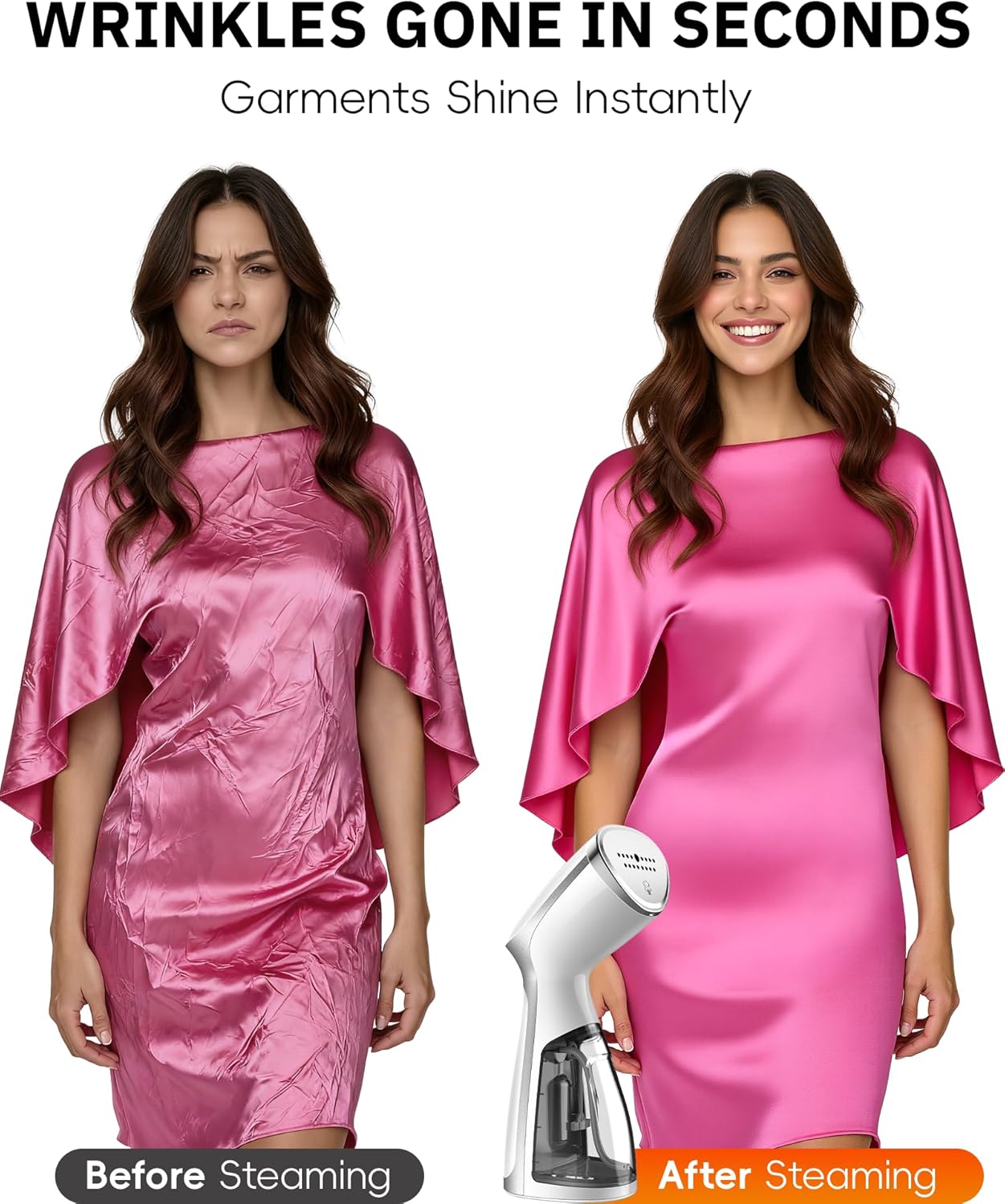 Portable Handheld Clothes Steamer – OGHom 1000W Powerful Fabric Steamer for Wrinkle Removal, Quick Heat-Up, Travel & Home Use