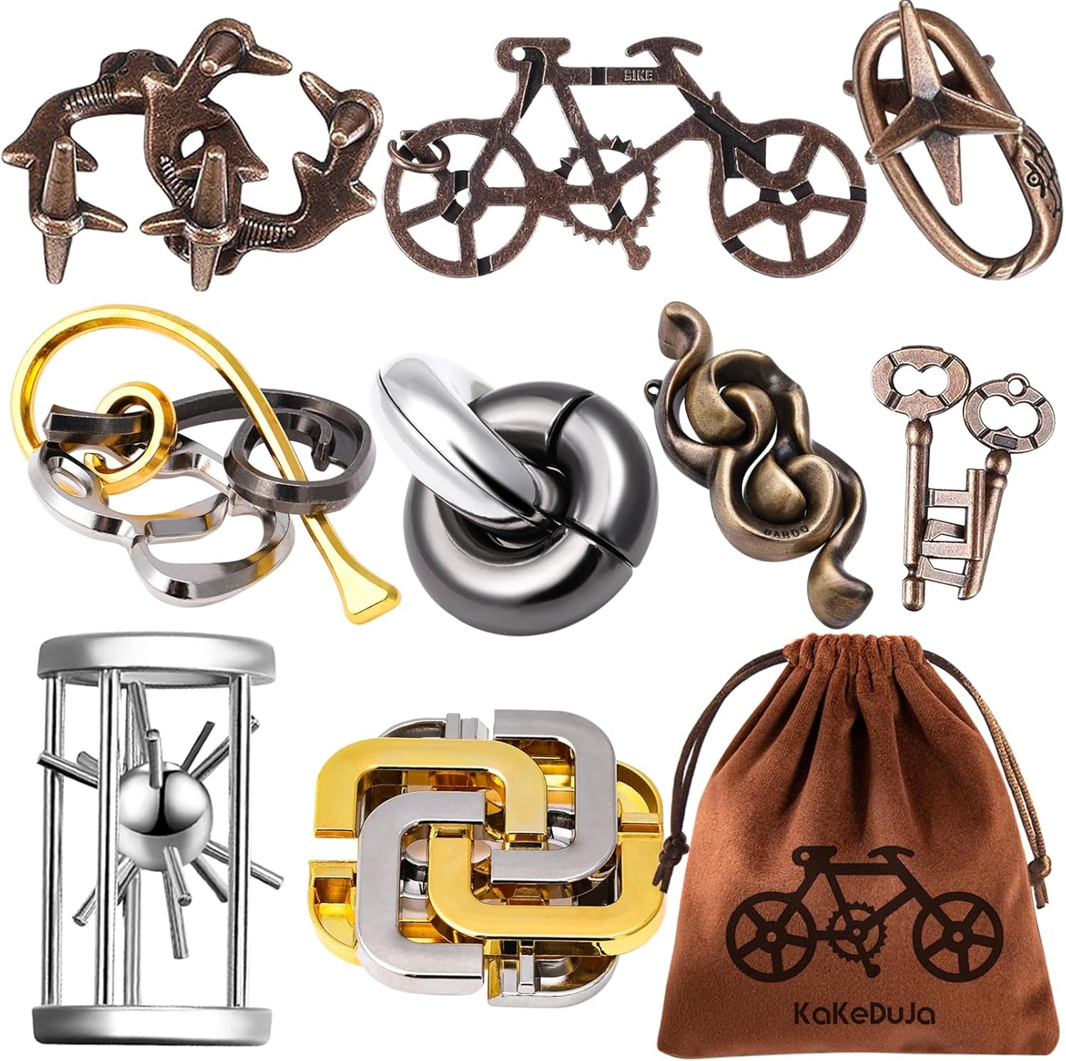 IQ Jigsaw Logic Puzzle for Adults & Teens — Classic Brain Teaser Mind Game | Challenging IQ Disentanglement Puzzle | Puzzle Gift for Family, Stress Relief, Travel & Game Night