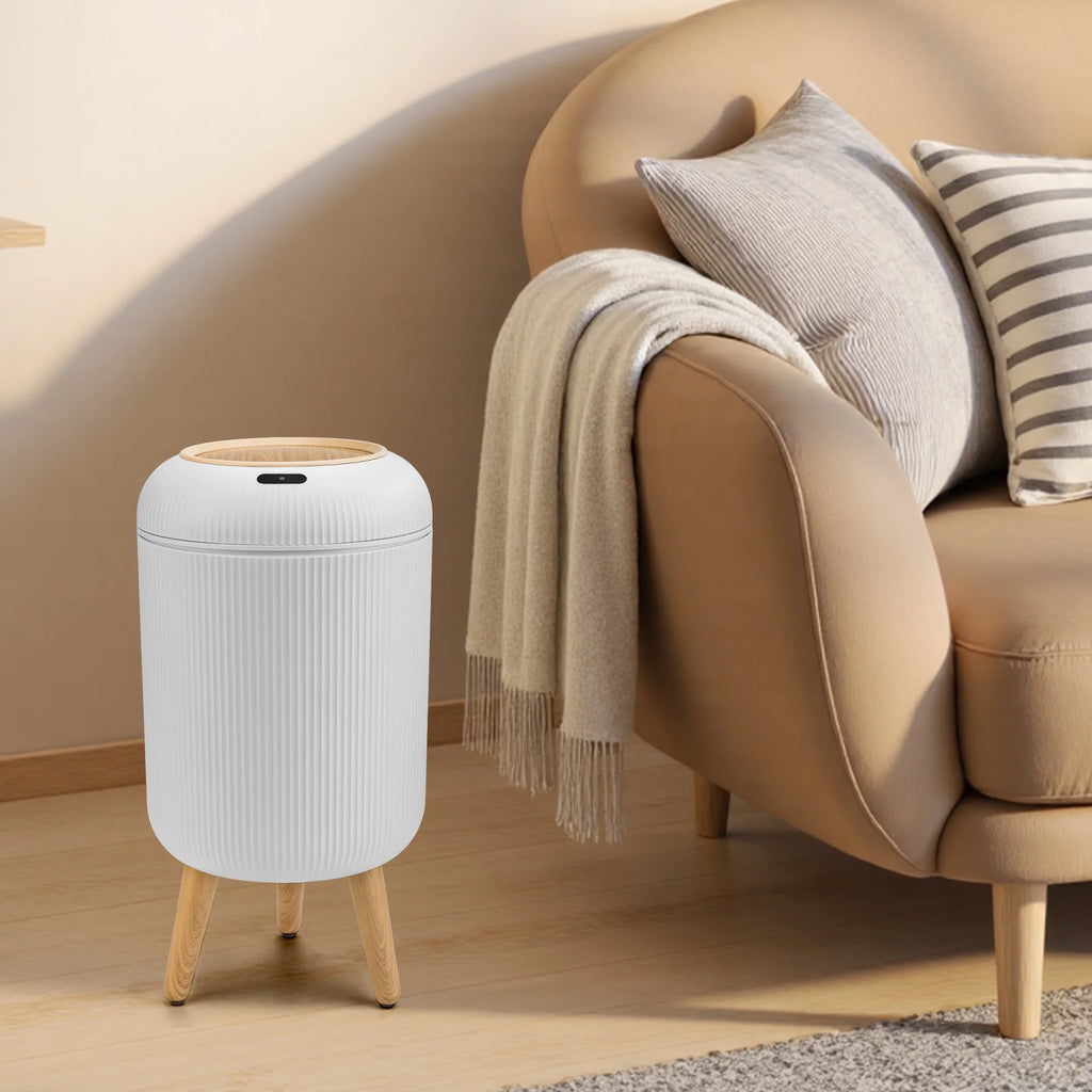 2-Pack Touchless Motion Sensor Trash Cans (12L + 10L) – Automatic Smart Bathroom & Kitchen Garbage Bins with Lid - Smart Home Trash Can