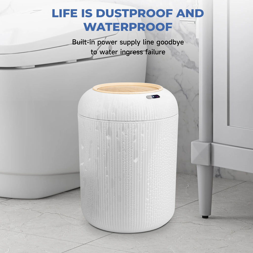 2-Pack Touchless Motion Sensor Trash Cans (12L + 10L) – Automatic Smart Bathroom & Kitchen Garbage Bins with Lid - Smart Home Trash Can