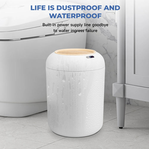 2-Pack Touchless Motion Sensor Trash Cans (12L + 10L) – Automatic Smart Bathroom & Kitchen Garbage Bins with Lid - Smart Home Trash Can